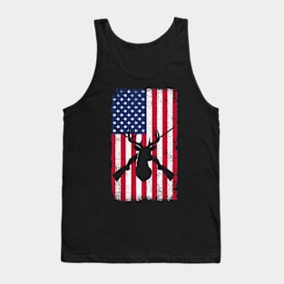 American Flag Deer Hunting Tank Top